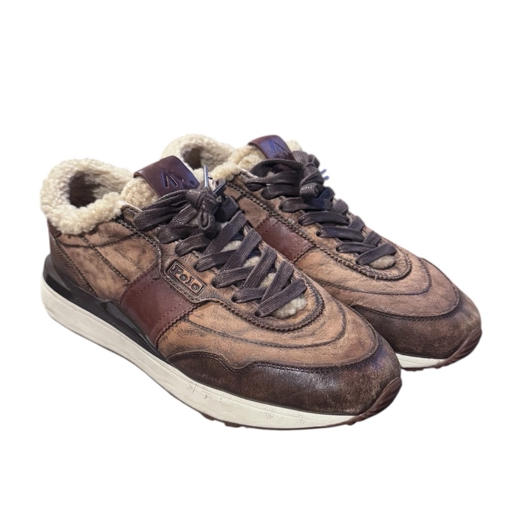 Polo by Ralph Lauren Train 89  Leather & Shearling Sneakers